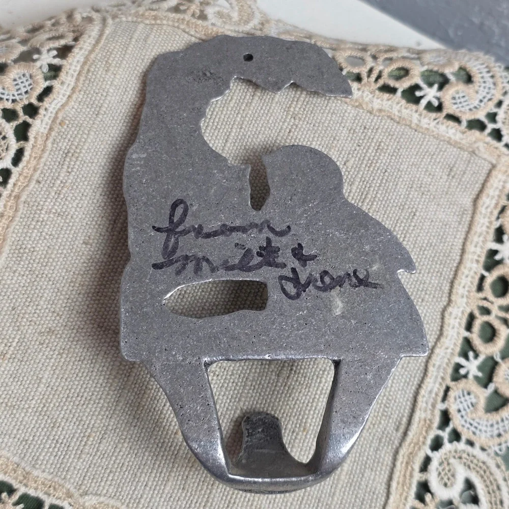 Hallmark‎ Vintage Cast Metal Love Birds Wall Hook Silver Tone Nature Decor